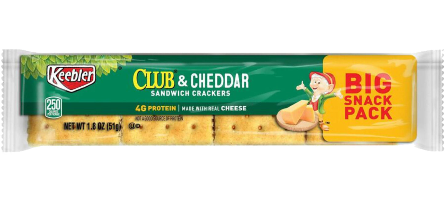 Keebler Products - Keebler - Sandwich Cracker, Club & Cheddar, 8-Cracker Snack Pack, 12 Packs/Box - Sold As 1 Box - Individually