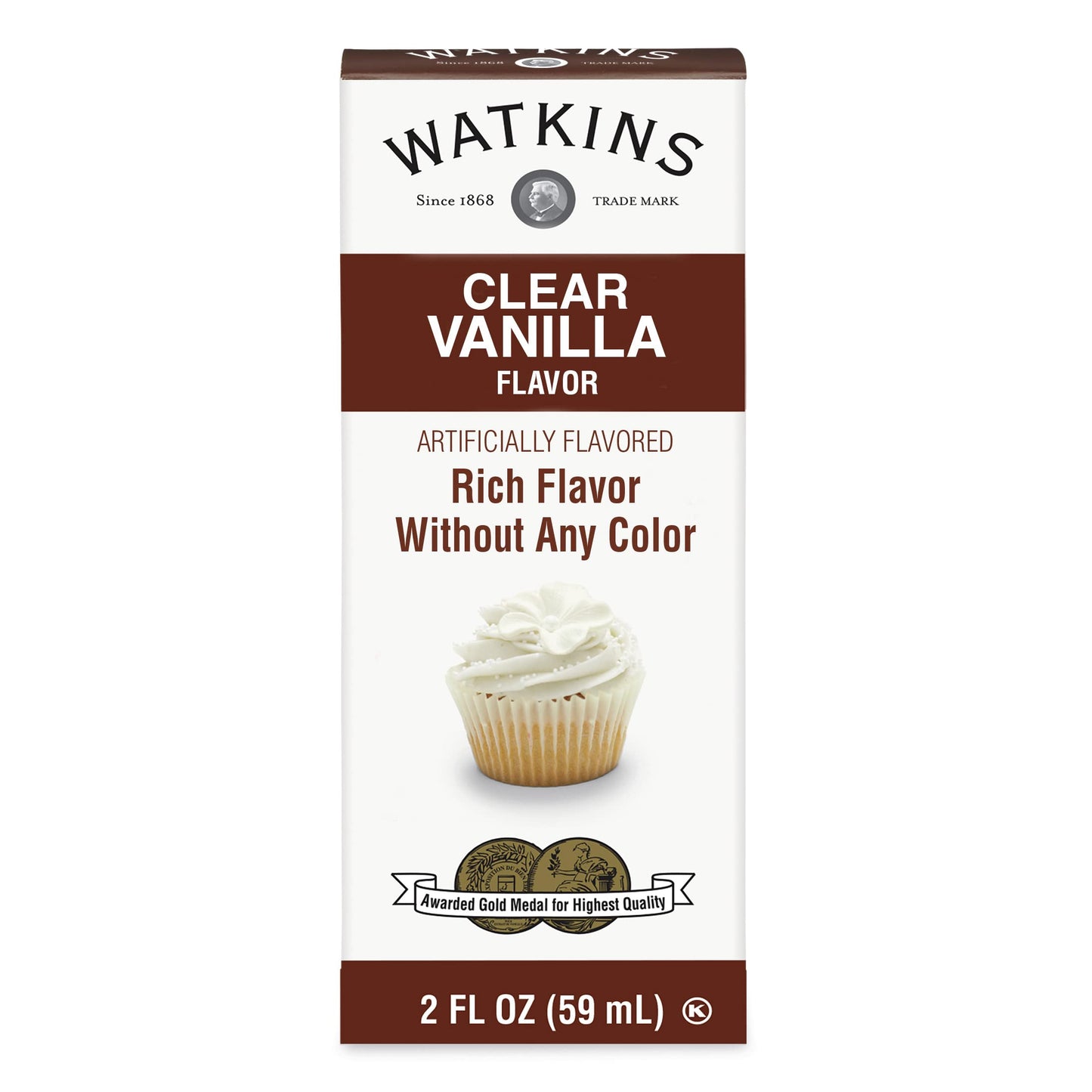 Watkins Clear Vanilla Flavor, 2 Fl Oz, Pack of 12, Model 60389
