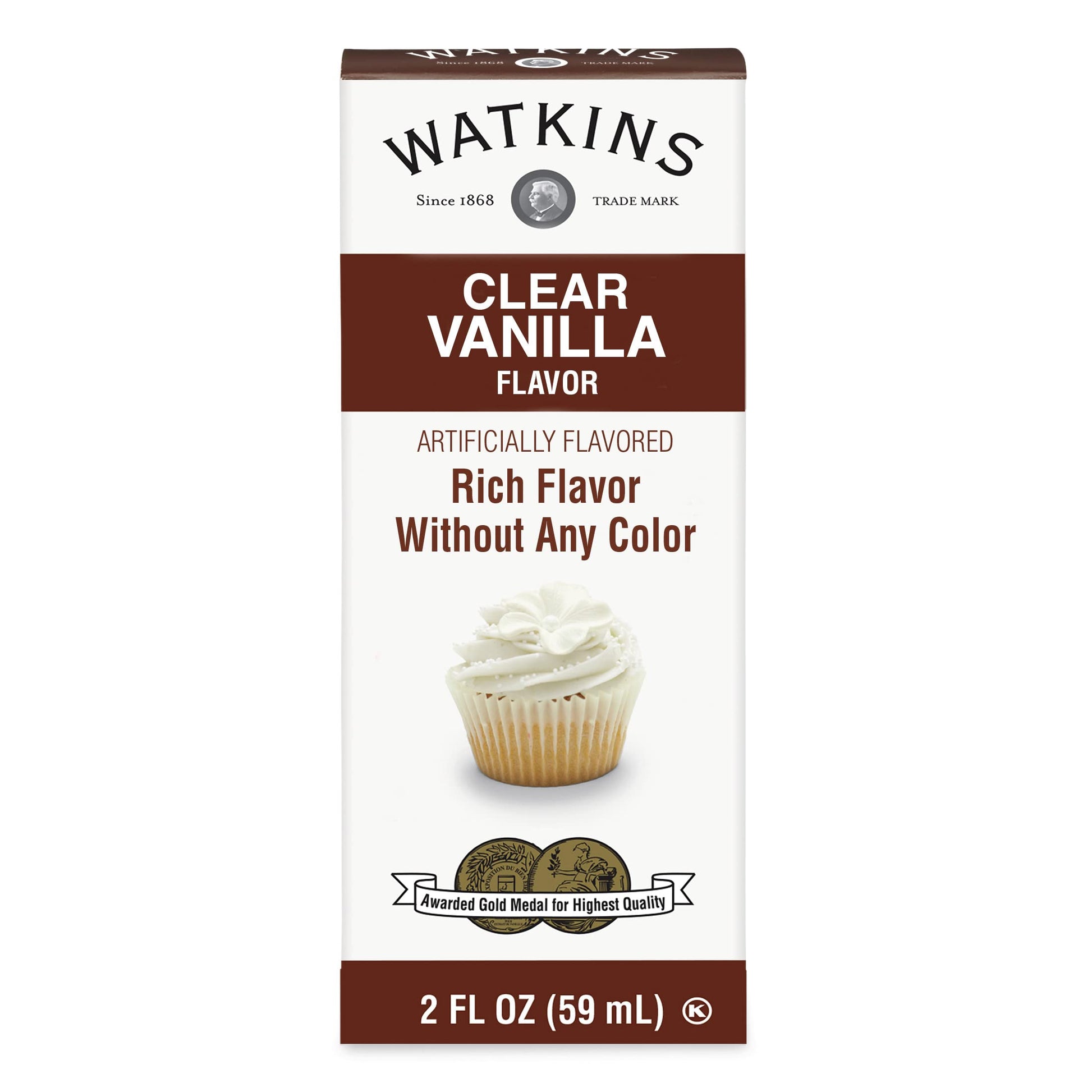 Watkins Clear Vanilla Flavor, 2 Fl Oz, Pack of 12, Model 60389