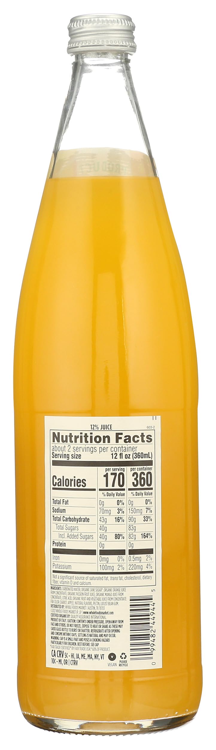 Whole Foods Market, Organic Tropical Blend Italian Soda, 25.4 Fl Oz
