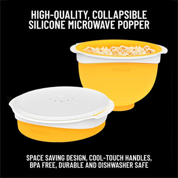 Opopop Microwave Popcorn - Variety 12-Pack Gourmet Popcorn Kit, Collapsible Silicone Popcorn Popper, Popcorn Maker, Gluten Free