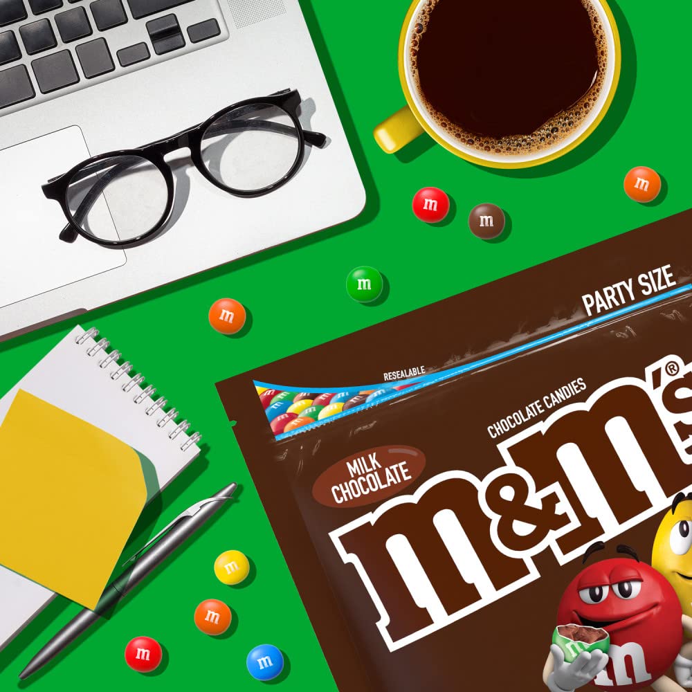 M&M'S Milk Chocolate Candy, Party Size, 38 Oz Bag (Pack Of 2)