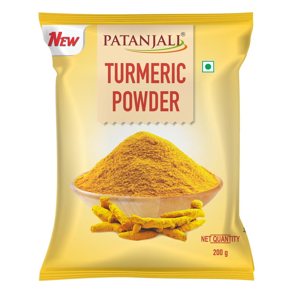 Patanjali Turmeric Powder - 200 gm, 1 Count (Pack of 1), Model: 8904109463228