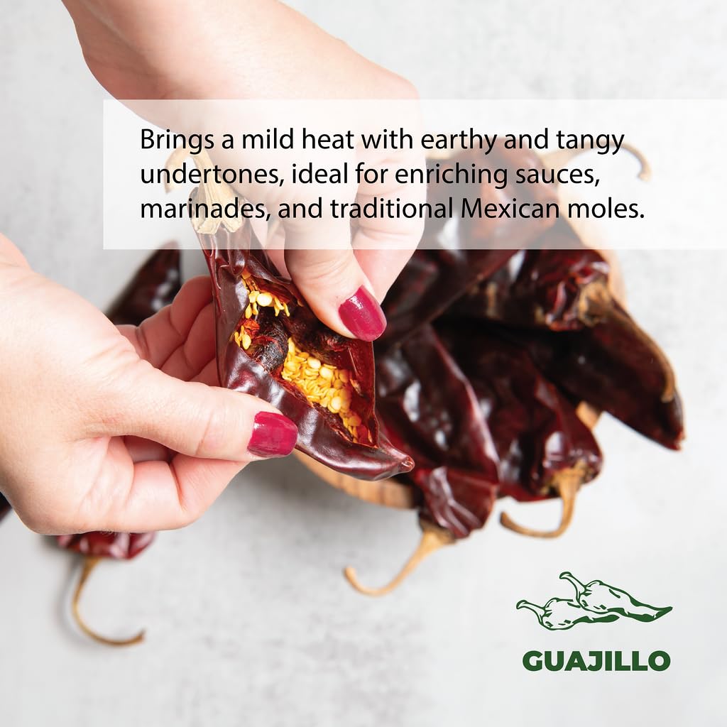 Doa Blanca - Dried Guajillo Chiles 1Lb - Premium Dried Chiles - Chile For Mole, Salsas, And Tamales - 100% Natural - Resealable