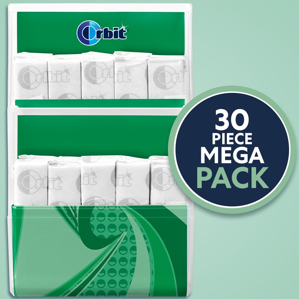 Orbit Sweet Mint Sugar Free Chewing Gum, 30 Ct Mega Packs, Pack of 6
