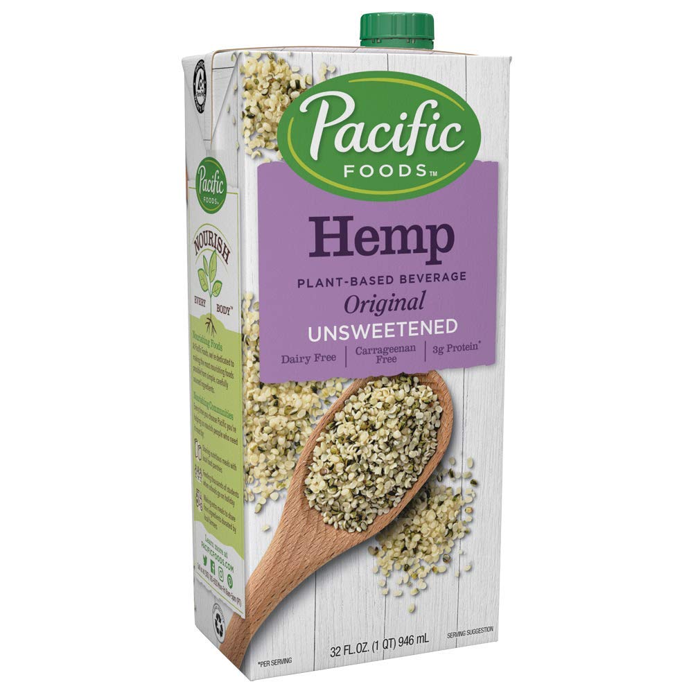 Pacific Foods Hemp Original Unsweetened Plant-Based Beverage, 32 Ounce