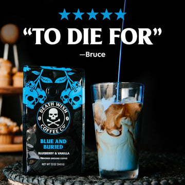 Death Wish Coffee, Blueberry Coffee Pods, Blue And Buried, Fair Trade, 30 Count