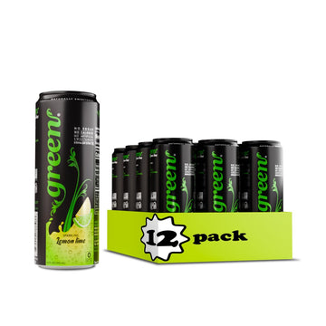 Green Cola Carbonated Soda, Sugar Free, Naturally Sweetened with Stevia, 12 Fl Oz Each Can, Pack of 12