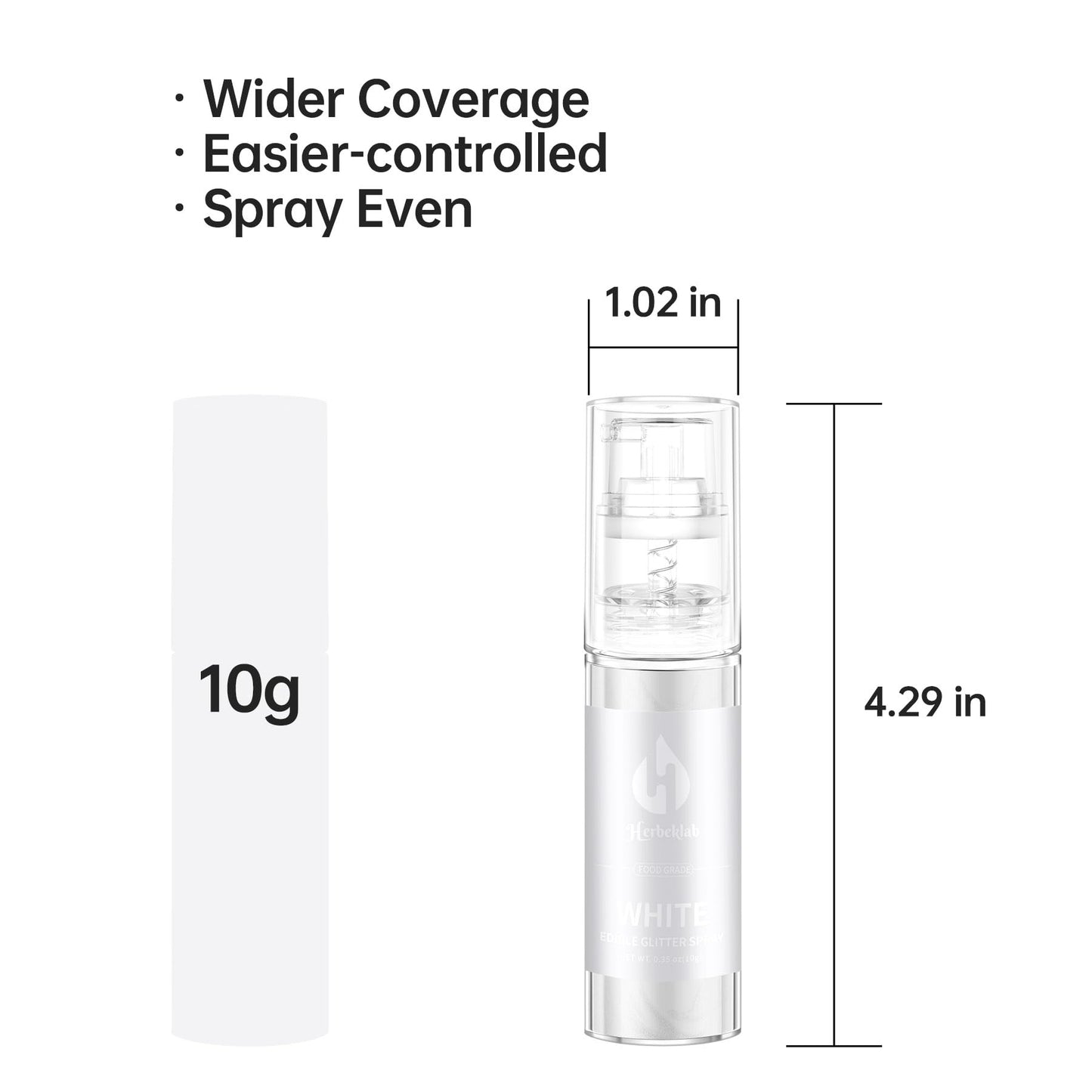 White Edible Glitter Spray - 10G Edible White Glitter For Cakes Food Grade Shimmer Powder Cake Sprinkles For Cookie Decorating C