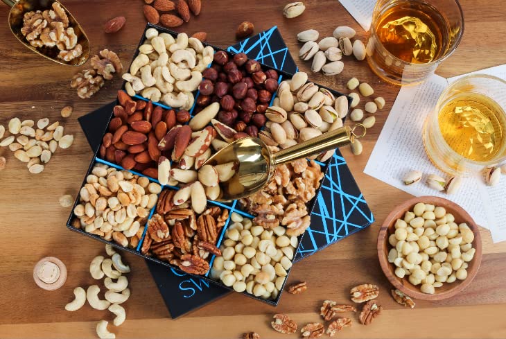 Nuts Gift Basket - Freshly Roasted And Natural Mixed Nut Gift Box - Gourmet Healthy Food Gift For Men/Women - Gourmet Gift, Heal