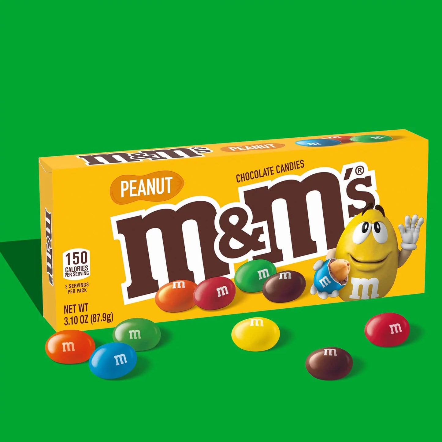 M&M'S Peanut Chocolate Candy - Movie Theater Box 3.1 Ounce (Pack Of 12)