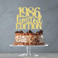 Yetxel 1986 Cake Topper - Handmade Golden Glitter Decoration for 39th Birthday Celebration