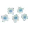 Global Sugar Art Hydrangea Blossom Sugar Cake Flowers, White With Blue - Wired- 36 Count By Chef Alan Tetreault