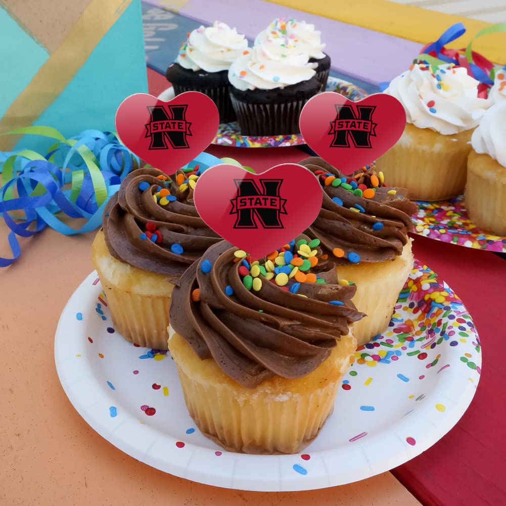 GRAPHICS & MORE Cupcake Picks Set of 6, Acrylic, Heart Design, One Size, Northwestern Oklahoma State University