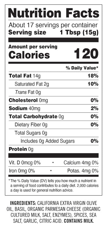 Sonoma Gourmet: Basil & Parmesan Flavored Olive Oil | 100% California Extra Virgin Olive Oil | 8.5 Fl Oz (Pack Of 6)