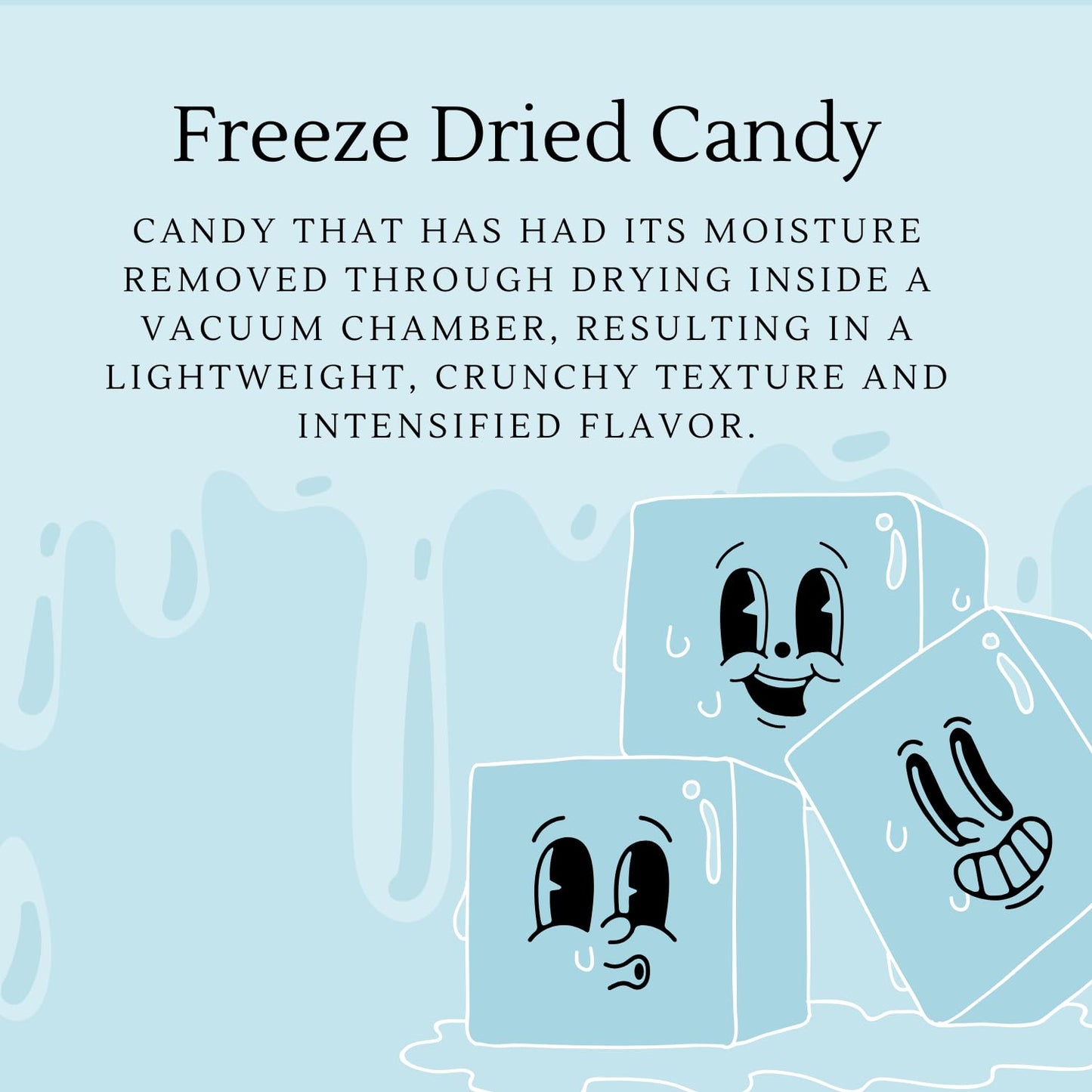 Freeze-Dried Candy Salt Water Taffy 2 oz - Cut To Bite Sized Pieces - Ships In Box - Deliciously Crunchy, Intense Flavor, Lightw