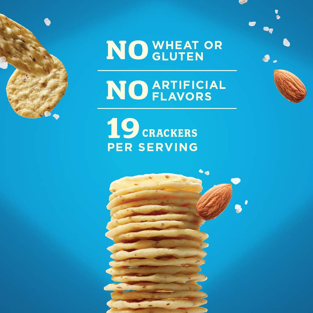 Blue Diamond Almonds Nut-Thins Gluten Free Cracker Crisps Hint Of Sea Salt Family Size Sea Salt 7Oz