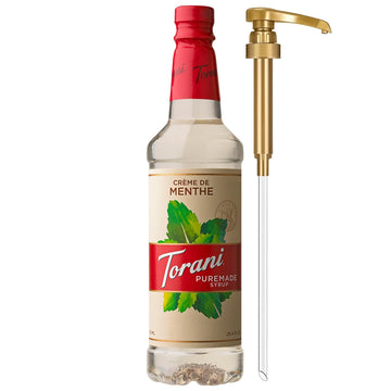 Torani Puremade Syrup, Crme de Menthe Flavoring, Perfect for Lattes, Iced Coffees, and Milkshakes, Pump Included, 25.4 Oz