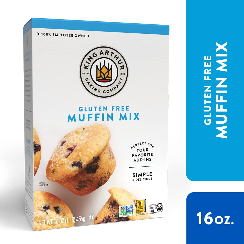 King Arthur Muffin Mix, Gluten Free, 16-Ounce (Pack of 6), White