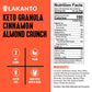 Lakanto Cinnamon Almond Crunch Granola - Monk Fruit Sweetener, Delicious Snack, Quick Breakfast Cereal, Keto Friendly, No Sugar