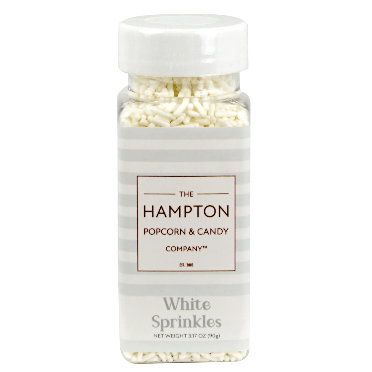 White Sprinkles Jimmies 3.17 Oz, Sprinkles For Cake Decorating, Cake Sprinkles, Sprinkles For Baking, Ice Cream & More, The Hamp