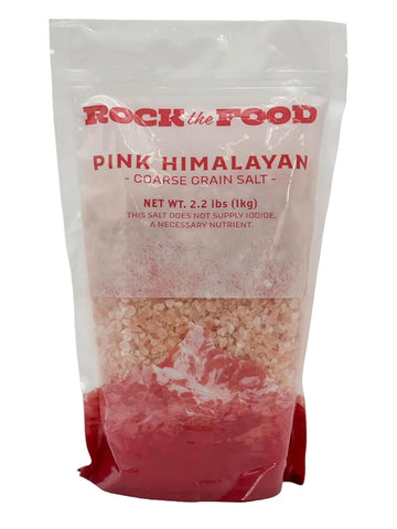 Rock The Food  Pink Himalayan Salt Bulk 2.2 Lb. Bag  Coarse Grain Salt  Suitable As Table Salt In Grinders Or Spice Jars