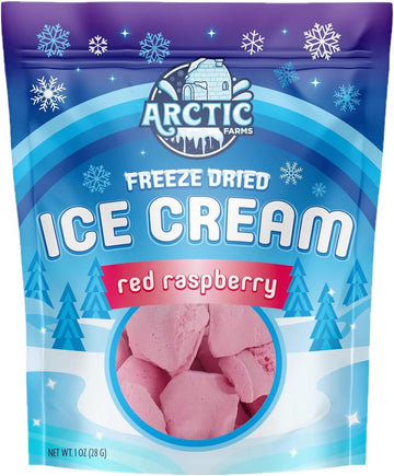 Arctic Farms Freeze Dried Ice Cream - Red Raspberry - 1 Ounce