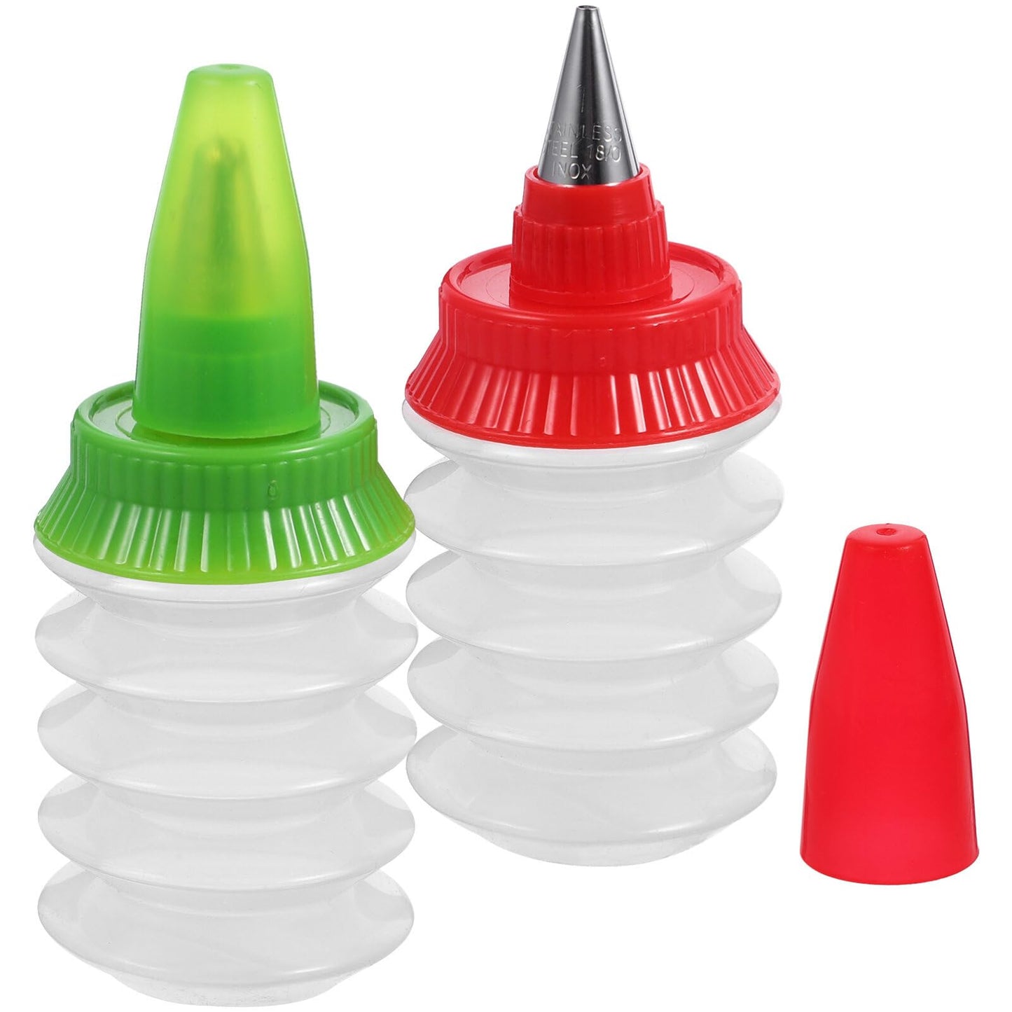 PRETYZOOM 2 Pack Cookie Icing Bottles Reusable Frosting Squeeze Bottles for Cake Decorating and Precision Cookie Piping 5.11In P