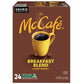 Mccafe Breakfast Blend K-Cup, Light Roast, 24 Count