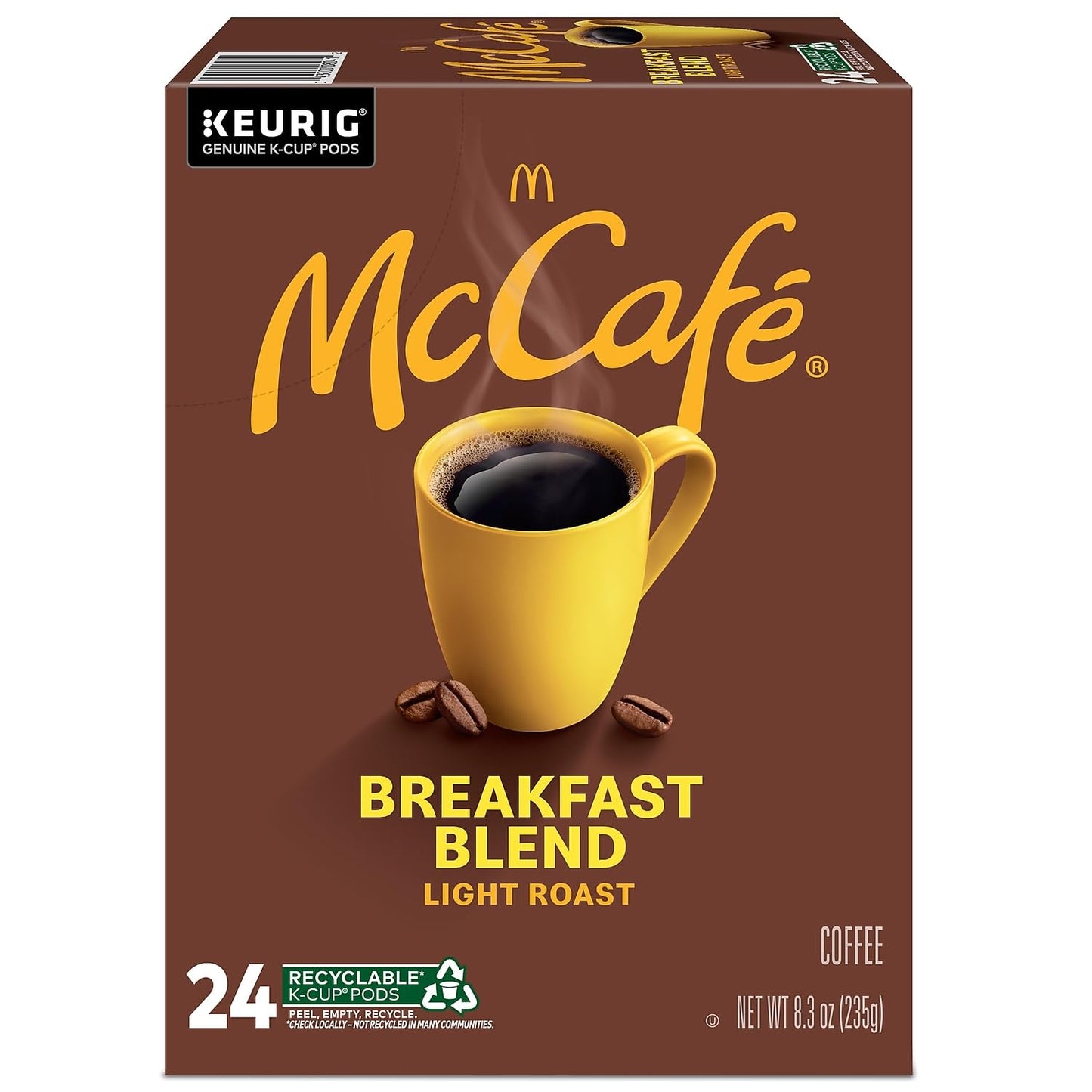Mccafe Breakfast Blend K-Cup, Light Roast, 24 Count