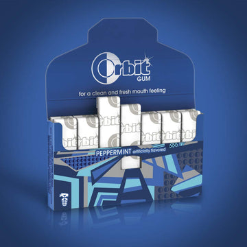 Orbit Peppermint Sugarfree Chewing Gum, 3 Packs Of 14-Pieces (42 Total Pieces)