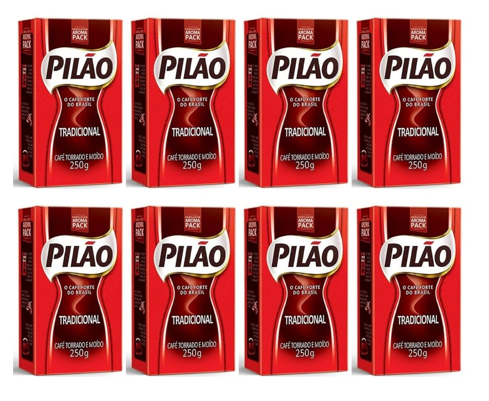Coffee Rost and Ground - Caf   Torrado e Mo  do- Pilao 8.8oz. 250g - GLUTEN-FREE - PACK OF 08