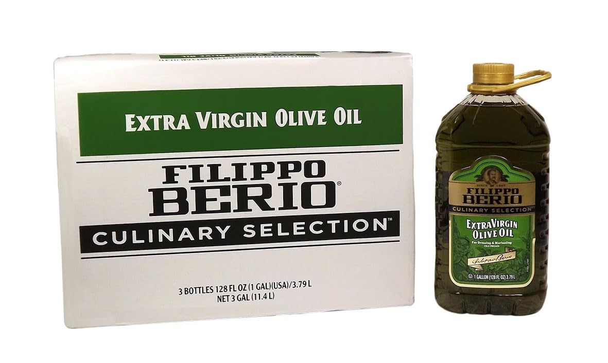 Filippo Berio Extra Virgin Olive Oil 1 Gallon, Pack Of 3