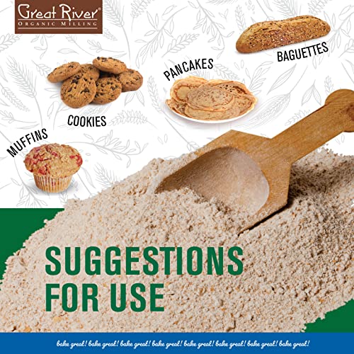Great River Milling Organic Spelt Flour, Stone Ground, 400 Ounce, Model ZQB-7154