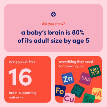 Cerebelly Baby Food Pouches Stage 1 - Sweet Potato Peach Smoothie (4 oz, Pack of 12) - Healthy Kids Snacks - Organic Fruit & Veg