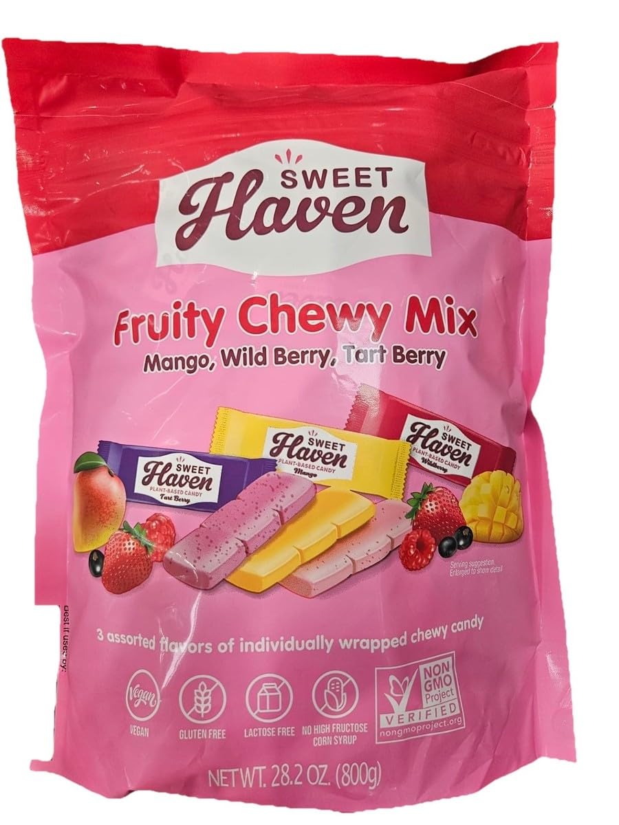 KD Chocolates Sweet Haven Fruity Chewy Mix Candy - Mango, Wild Berry, Tart Berry - 28.2 oz - Small Size