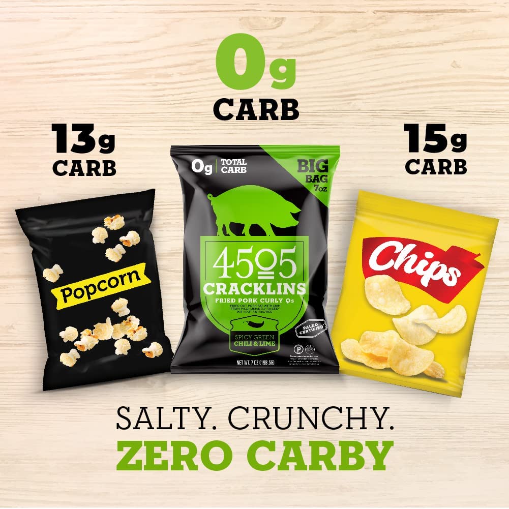 4505 Meats Cracklins Fried Pork Curly Q'S, 3 Oz