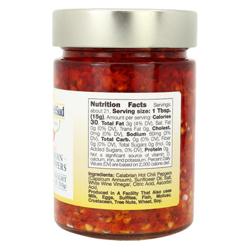 Crushed Calabrian Chili Peppers Paste, 9.8 oz (280 g) Spread, Chopped, Grown and Packed in Calabria Italy, Authentic Italian, Sp