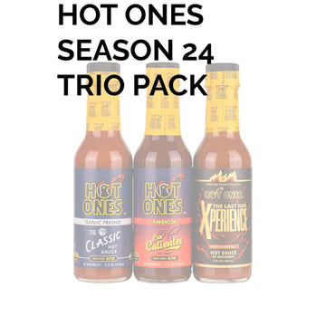 Hot Ones Season 24 Trio Pack, The Classic Garlic Fresno, The Classic Barbacoa & The Last Dab: Xperience, Made With All Natural I