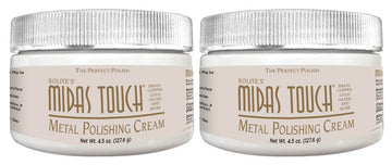 Rolite - Mtmpc4.5Z2Pk Midas Touch Metal Polishing Cream - Cleaner And Polishing Rouge For Sterling Silver, Gold, Brass, Chrome, 
