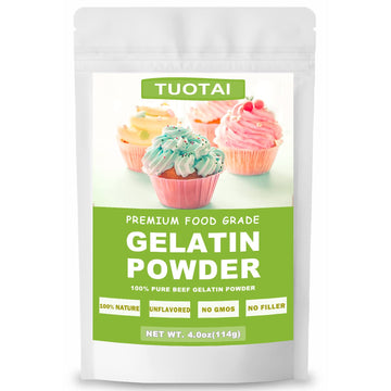 TUOTAI Unflavored Gelatin Powder Food Grade for Baking 4 Ounces
