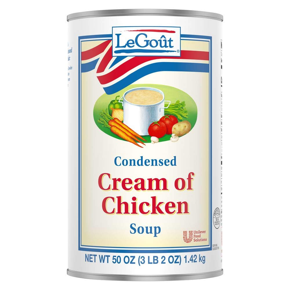 LeGout Cream of Chicken Condensed Canned Soup, 0g Trans Fat, 50 oz, Pack of 12