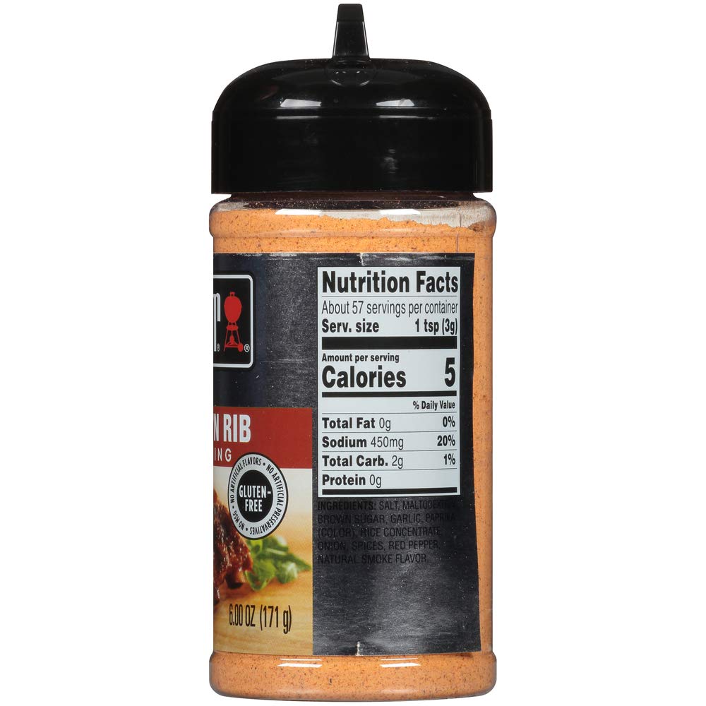 Weber Chicken 'N Rib Seasoning, 6 Ounce Shaker (Pack Of 6)
