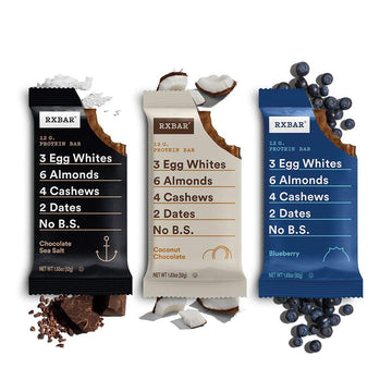 Rxbar Protein Bar, Variety Pack, 3 Flavors,1.83 Oz(Pack Of 24)
