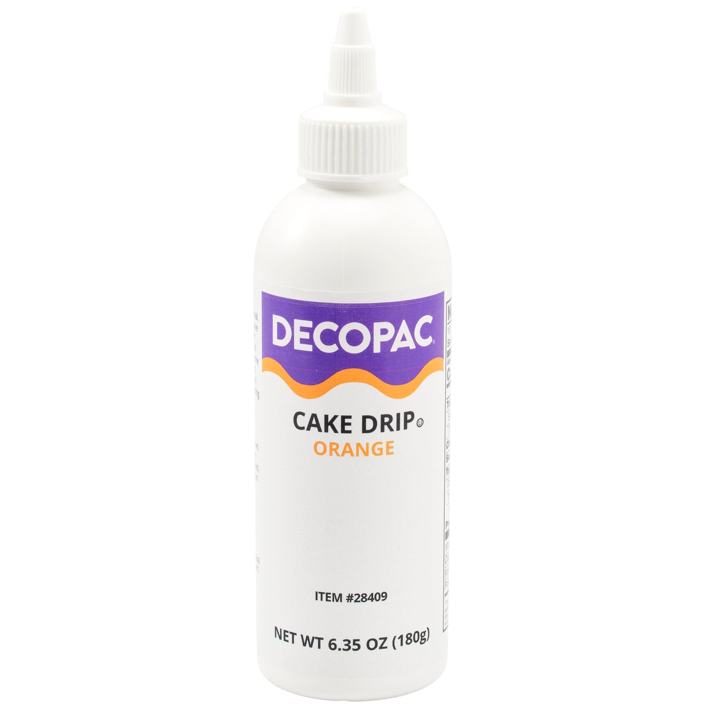 Decopac Cake Drip, Orange Color, Vanilla Flavor, Matte Like Chocolate, 6.35 Oz, 1 Count (Pack Of 1)