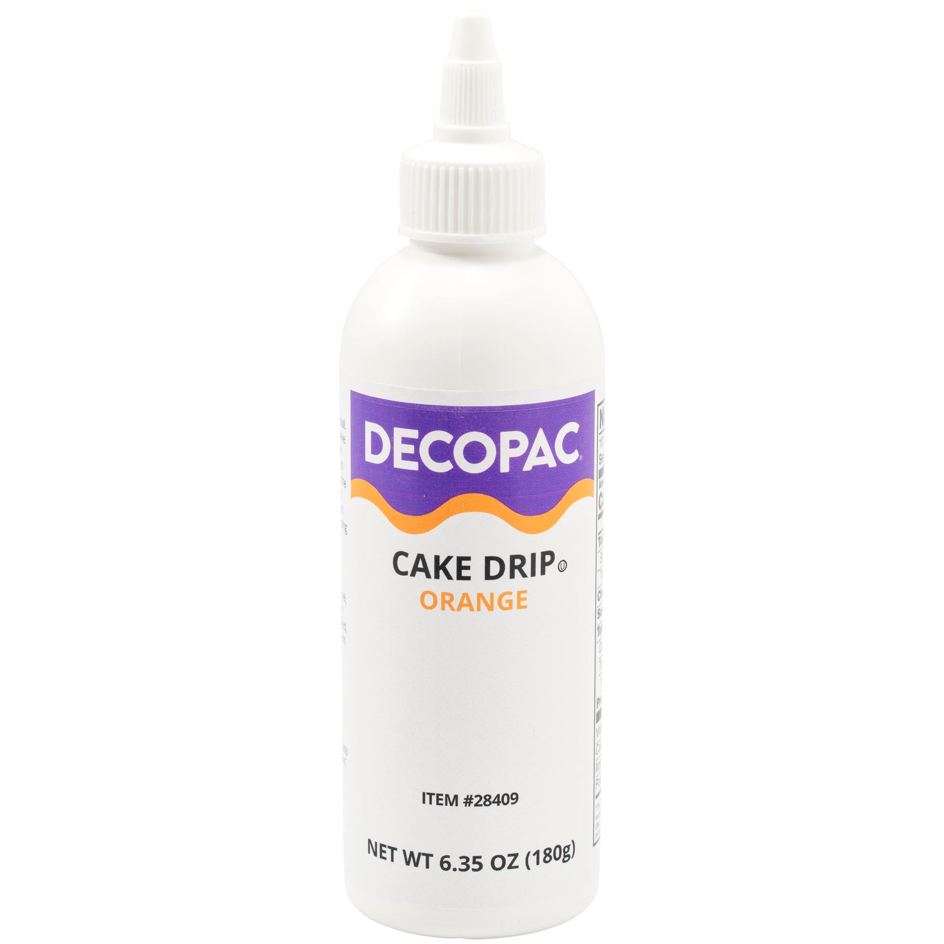 Decopac Cake Drip, Orange Color, Vanilla Flavor, Matte Like Chocolate, 6.35 Oz, 1 Count (Pack Of 1)