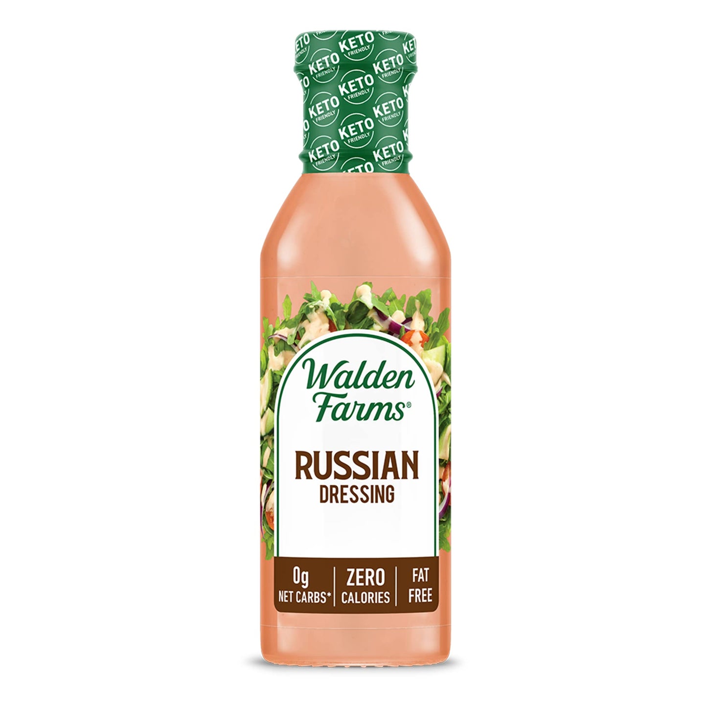 Walden Farms Russian Dressing 12 oz Bottle - Fresh and Delicious, Sugar Free 0g Net Carbs Condiment, Kosher Certified, So Tasty 
