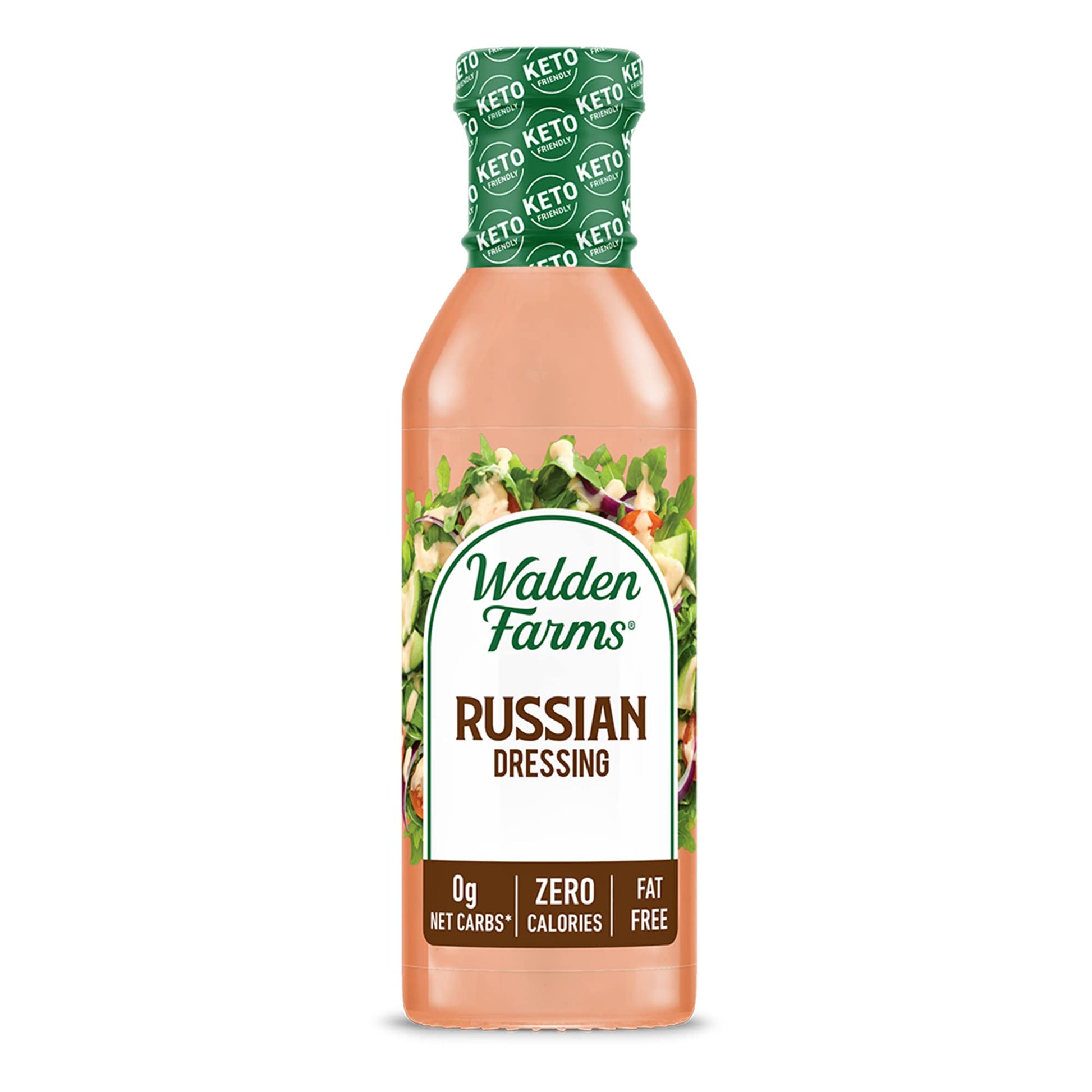 Walden Farms Russian Dressing 12 oz Bottle - Fresh and Delicious, Sugar Free 0g Net Carbs Condiment, Kosher Certified, So Tasty 