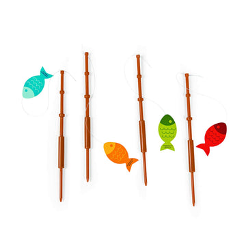 Little Fisherman Fishing Pole Picks (Set Of 25) Party Supplies