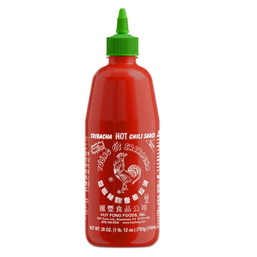 Huy Fong Sriracha, 28 Onuce Original Flavor Hot Chili Sriracha, 28 OZ Spicy Hot Sauce, Chili Pepper Sauce for Asian foods, Hotdo